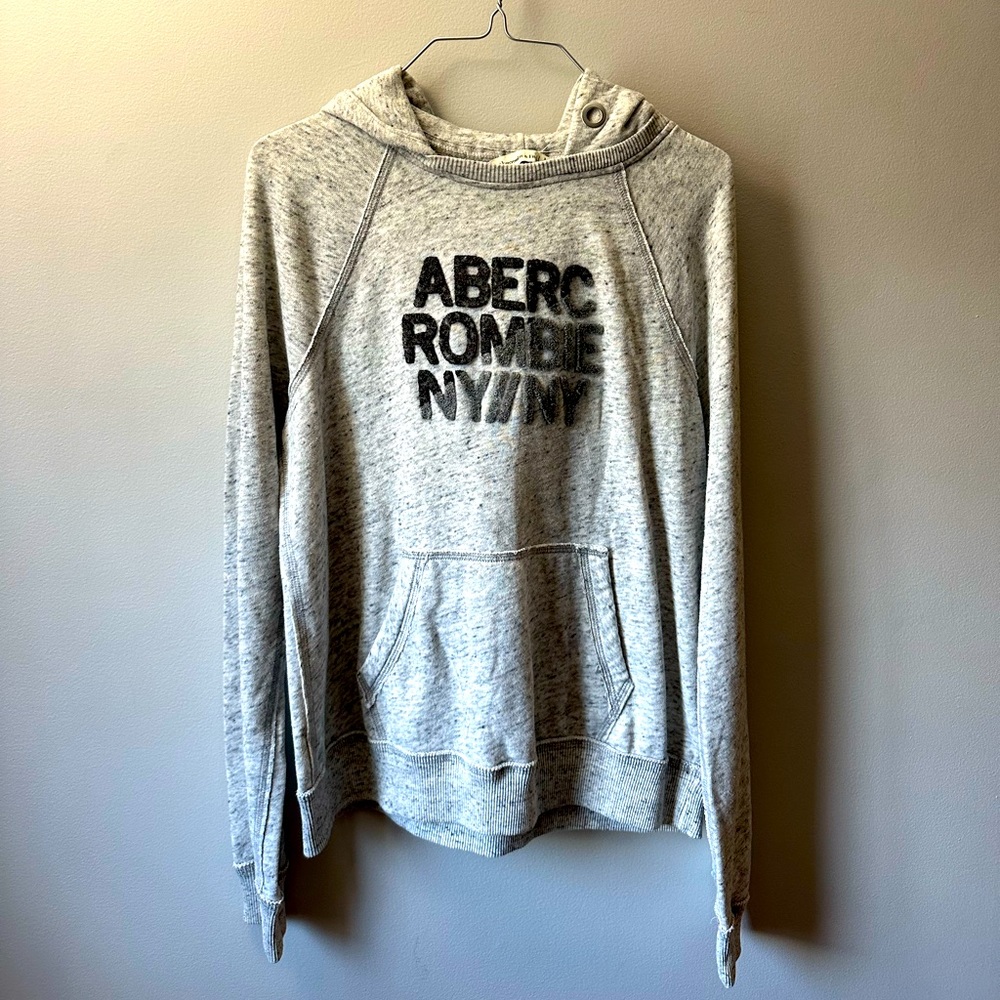 Abercrombie gray hoodie sweater. Size M